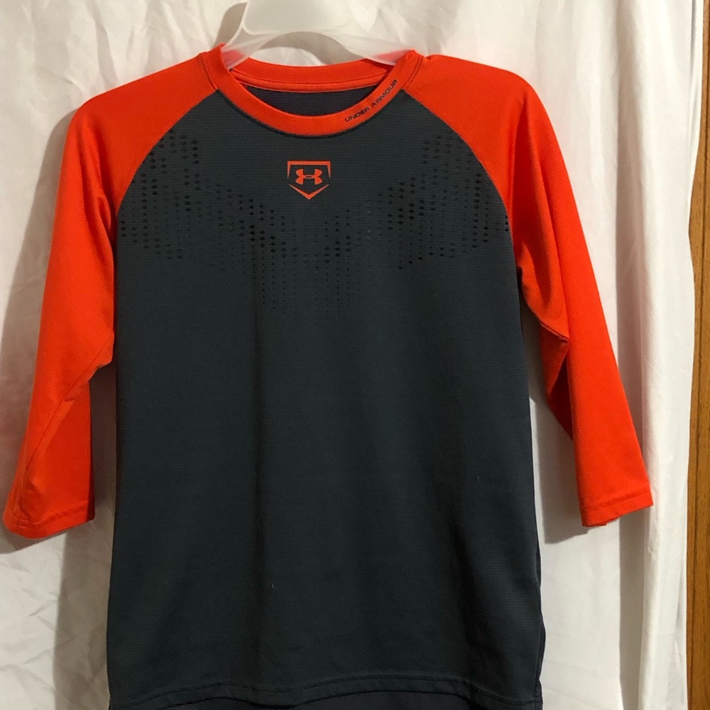 Under Armour Black and orange Long Sleeve Shirt